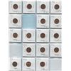 Image 1 : Sheet Of Canadian One Cent Coins 1957-1975 (17)