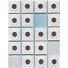 Image 2 : Sheet Of Canadian One Cent Coins 1957-1975 (17)