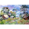 Image 1 : "Summer in village" oil in impressionism style #1611494