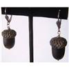 Image 1 : Pair of  Victorian Bronze Acorn Earrings #1612218