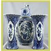 Image 1 : Blue Delft Garniture Set Transferware Royal #1620064