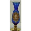 Image 1 : ART GLASS COBALT BLUE*FLOWERS*VASE #1630507