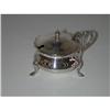 Image 1 : Silverplated mustard pot w/cobalt liner #1630865