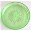 Image 1 : Green Depression Glass Daisy Coaster Set (6) #1630916