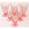 Image 1 : Pink Depression Glass Footed Tumbler Set (6) #1630926