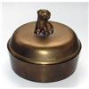 Image 1 : Copper Powder Jar  with Puppy Finial #1631056