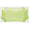 Image 1 : Green Depression Glass Sowerby Vanity Tray #1631110