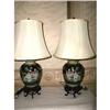 Image 1 : Earthenware Teak Lamps Hand Painted C.1920 #1642246