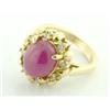 Image 1 : 5.78ct Ruby & Diamonds in 14k Y Gold Ring #1642511