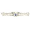 Image 1 : Antique1.04ct Sapp & Dia Platinum Filigree Pin #1642520