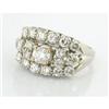 Vintage 2.20tcw Diamond Cocktail 14k WGold Ring#1642528