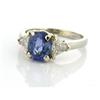 2.55ct Tanzanite & Diamond 14k White Gold Ring #1642532
