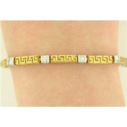 1.00tcw  Diamond Baguettes 18k Y Gold Bracelet #1642534