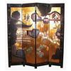 GILDED BLACK LACQUER 4 PANEL FLOOR SCREEN F016 #1642590