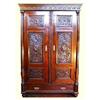 RENAISSANCE REVIVAL CARVED KNIGHTS ARMOIRE #1642601