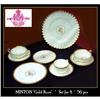 VINTAGE MINTON GOLD ROSE CHINA SET FOR 8 - 56 #1642615
