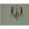 Pair of Crystal and Brass sconces Wall Lights #1642618