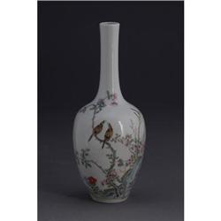 Hongxian(1915) Porcelain Vase w/ Floral Enamels#1642659