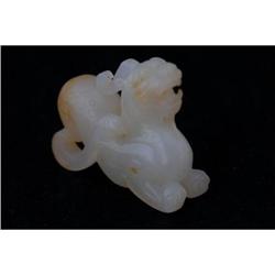 Antique Chinese Carved Jade Bixie #1642666