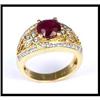 Image 1 : 2.17 Carat Round Cut Ruby Ring #1642740