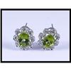 Image 1 : Shimmering 18K White Gold Green Peridot and #1642755