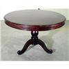 Image 1 : 600 - Round Pedestal Base Mahogany TAble #1642789