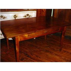 French Farm table-desk , 1 drawer, circa 1860 #1642893