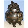 Image 1 : Meiji Japanese Bronze Lion Dog Incense Burner #1643091