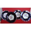 Image 1 : Ridgeway English Hand Painted Cobalt Plates #1654738