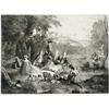 Image 1 : "Picnic after the Hunt"  Engraving  by Hanriot #1654945