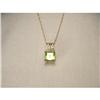 Image 1 : 14K YG Peridot Diamond Filigree Pendant #1654969