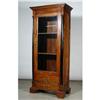 Image 1 : EMPIRE WALNUT SMALL BOOKCASE CURIO ANTIQUE #1655248