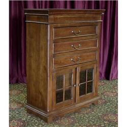 SMALL VICTORIAN LINEN PRESS CABINET CUPBOARD #1655254