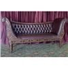 Image 1 : FRENCH VICTORIAN CLEOPATRA LEATHER LIBRARY SOFA#1655294
