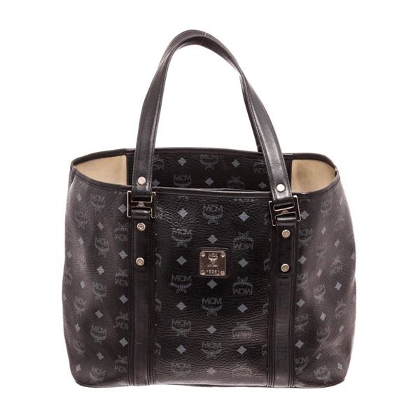 MCM Black Shopper Tote Bag