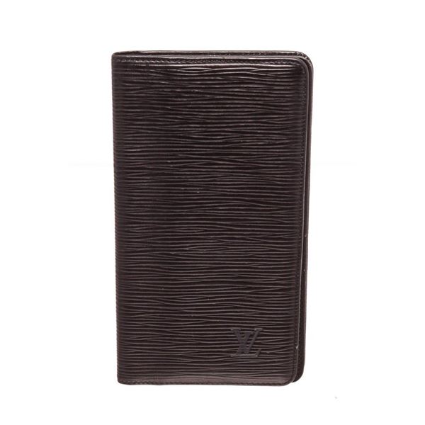 Louis Vuitton Black Epi Leather Long Card Wallet