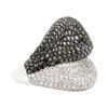 Image 1 : 4.11 ctw Black and White Diamond Ring - 18KT White Gold