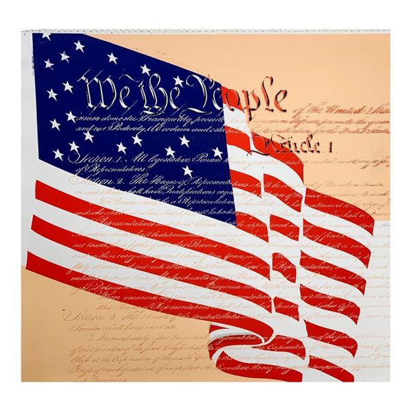 Steve Kaufman (1960-2010), "We the People" Hand Signed and Numbered Limited Edit