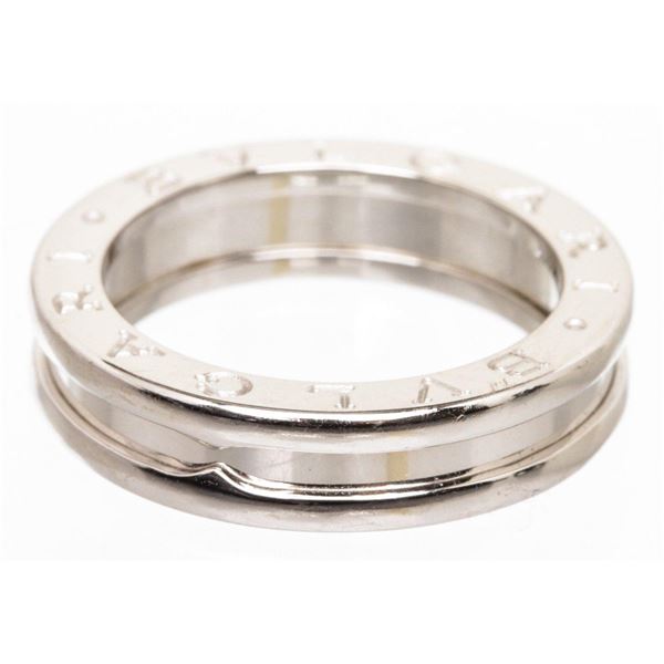 Bvlgari 18K White Gold B.zero1 Single Ring 52