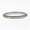 Image 6 : 14K White Gold .85 ctw Diamond 2.30mm Domed 3 Row Eternity Wedding Band Ring