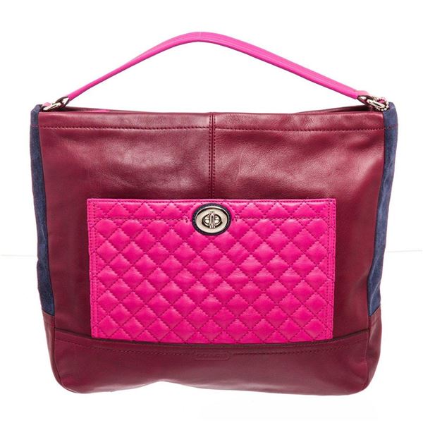 Coach Multicolor Quilted Leather Colorblock Park Tote
