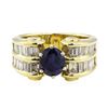 Image 2 : 4.16 ctw Sapphire and Diamond Ring - 18KT Yellow Gold