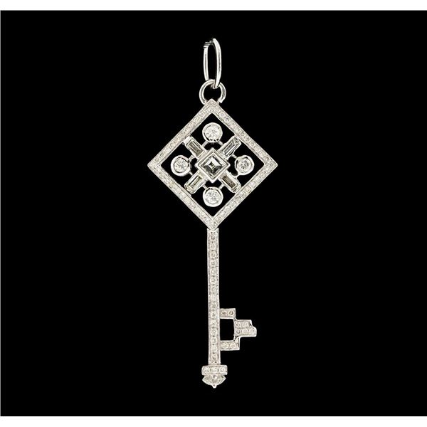 0.56 ctw Diamond Pendant - 18KT White Gold