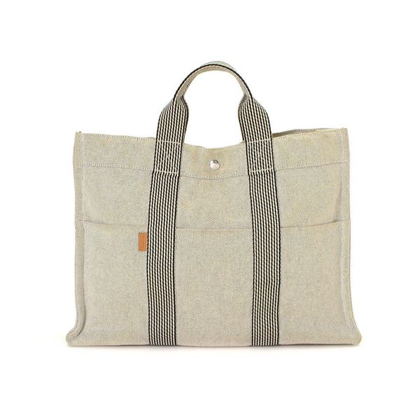 Hermes Grey Canvas Fourre MM LT Tout Bag