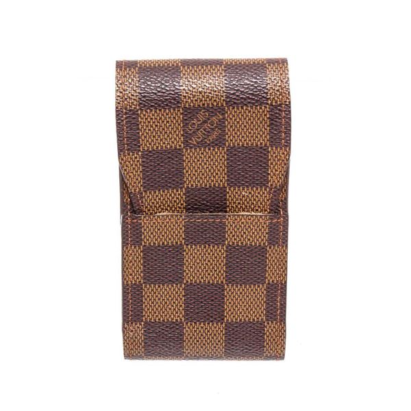 Louis Vuitton Damier Ebene Canvas Leather Cigarette Holder Case