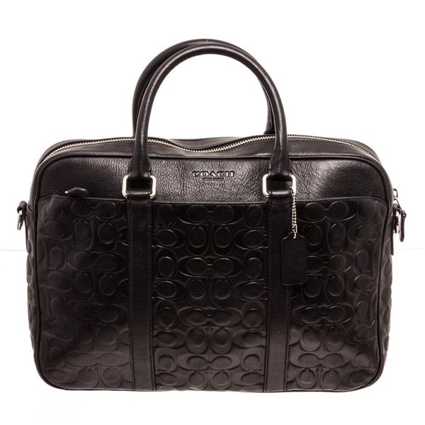 Coach Black Leather Metropolitan Briefcase