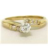 Image 5 : 14k Solid Yellow Gold 0.40 ctw Round Brilliant Diamond Solitaire Engagement Ring