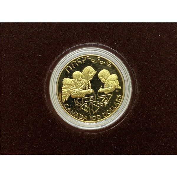 1990 CANADA $100 1/2 OUNCE GOLD COIN