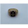 Image 1 : 14K RING WITH RED STONE