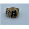 Image 1 : 10K RING WITH SAPPHIRES AND DIAMONDS